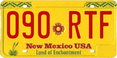 NM license plate 090RTF