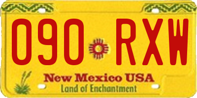 NM license plate 090RXW