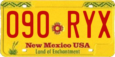 NM license plate 090RYX