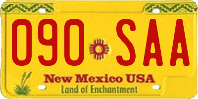 NM license plate 090SAA