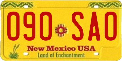 NM license plate 090SAO