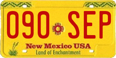 NM license plate 090SEP
