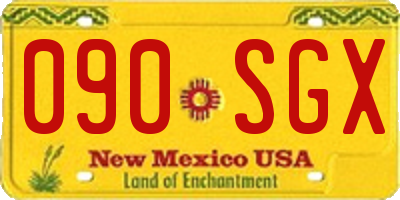 NM license plate 090SGX