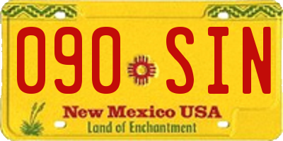 NM license plate 090SIN