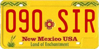 NM license plate 090SIR