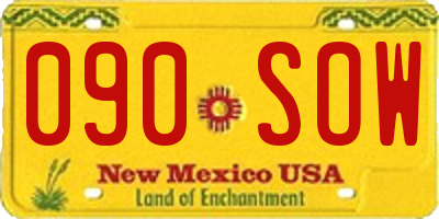 NM license plate 090SOW