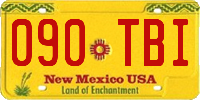 NM license plate 090TBI