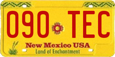 NM license plate 090TEC