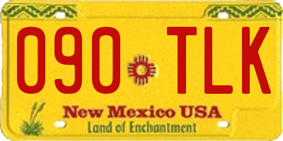 NM license plate 090TLK
