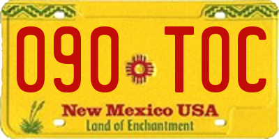 NM license plate 090TOC