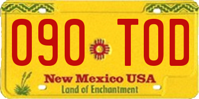NM license plate 090TOD