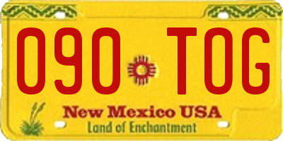 NM license plate 090TOG