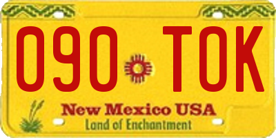 NM license plate 090TOK