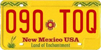 NM license plate 090TOQ