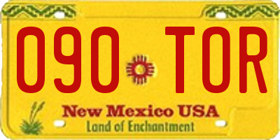 NM license plate 090TOR