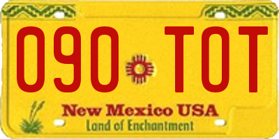 NM license plate 090TOT