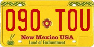 NM license plate 090TOU