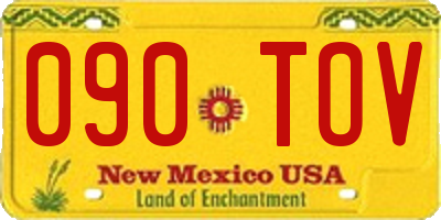 NM license plate 090TOV