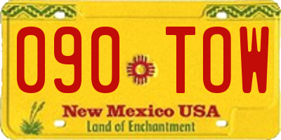 NM license plate 090TOW