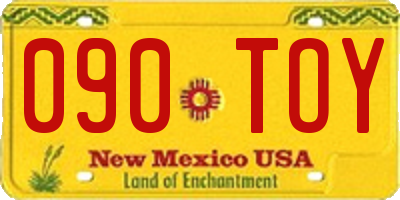 NM license plate 090TOY