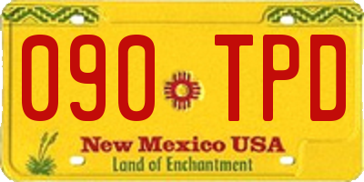 NM license plate 090TPD