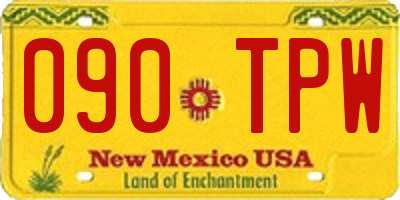 NM license plate 090TPW