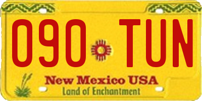 NM license plate 090TUN