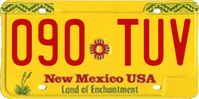 NM license plate 090TUV