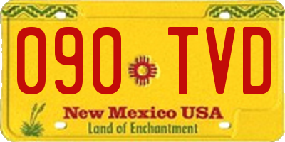 NM license plate 090TVD