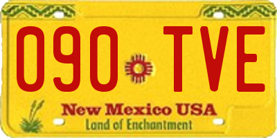 NM license plate 090TVE
