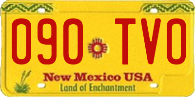 NM license plate 090TVO