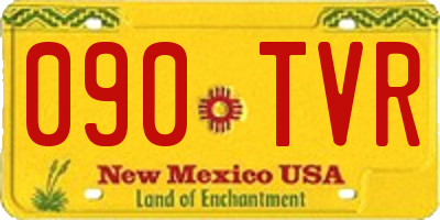 NM license plate 090TVR