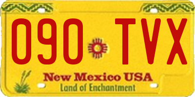 NM license plate 090TVX