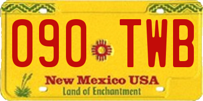 NM license plate 090TWB