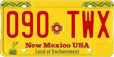 NM license plate 090TWX