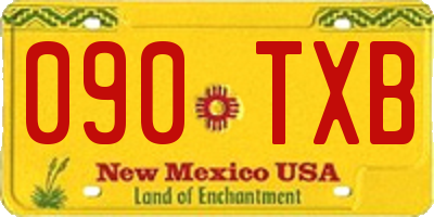 NM license plate 090TXB