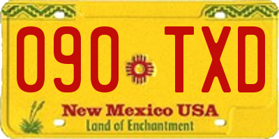 NM license plate 090TXD