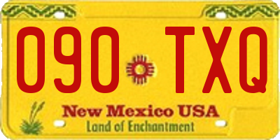 NM license plate 090TXQ