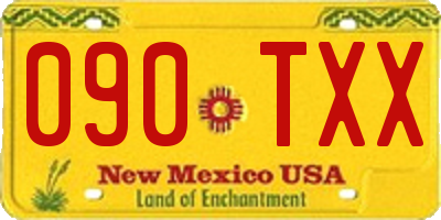 NM license plate 090TXX