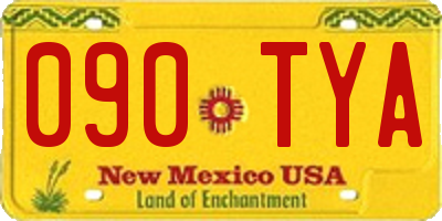 NM license plate 090TYA