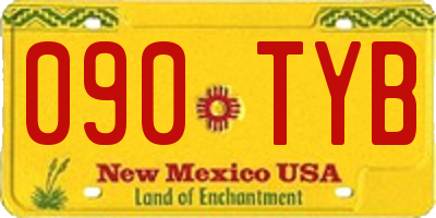 NM license plate 090TYB