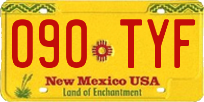 NM license plate 090TYF