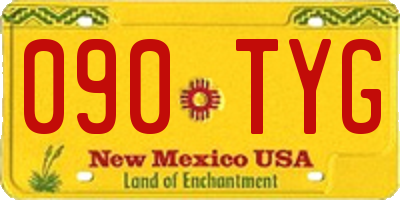 NM license plate 090TYG