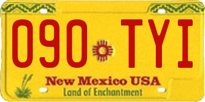 NM license plate 090TYI