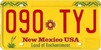 NM license plate 090TYJ