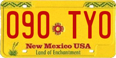 NM license plate 090TYO