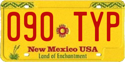 NM license plate 090TYP