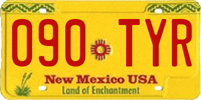 NM license plate 090TYR