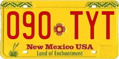 NM license plate 090TYT