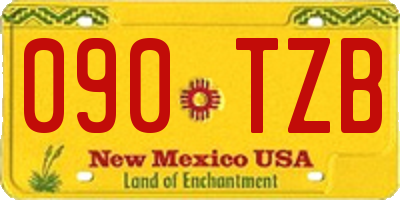 NM license plate 090TZB